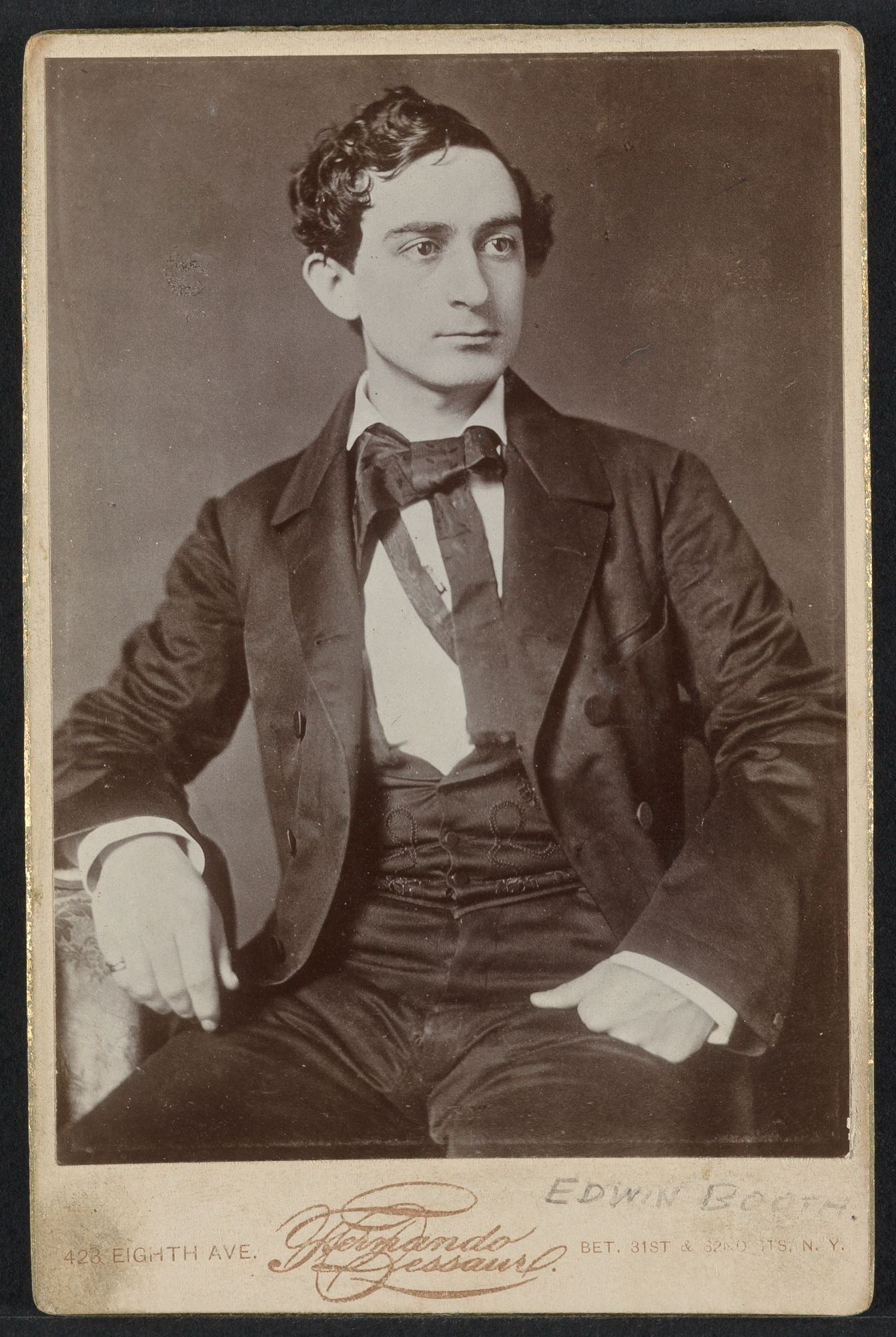 Edwin Booth in an 1856 photograph