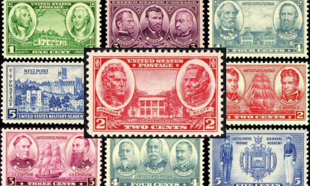 2-Cent 1937 Army Stamp: Andrew Jackson, Winfield Scott, and The Hermitage