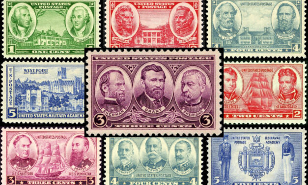 3-Cent 1937 Army Stamp: William Tecumseh Sherman, Ulysses S. Grant, and Philip Sheridan