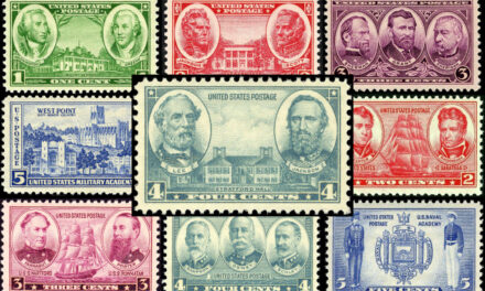 4-Cent 1937 Army Stamp: Robert E. Lee, Thomas ‘Stonewall’ Jackson, and Stratford Hall