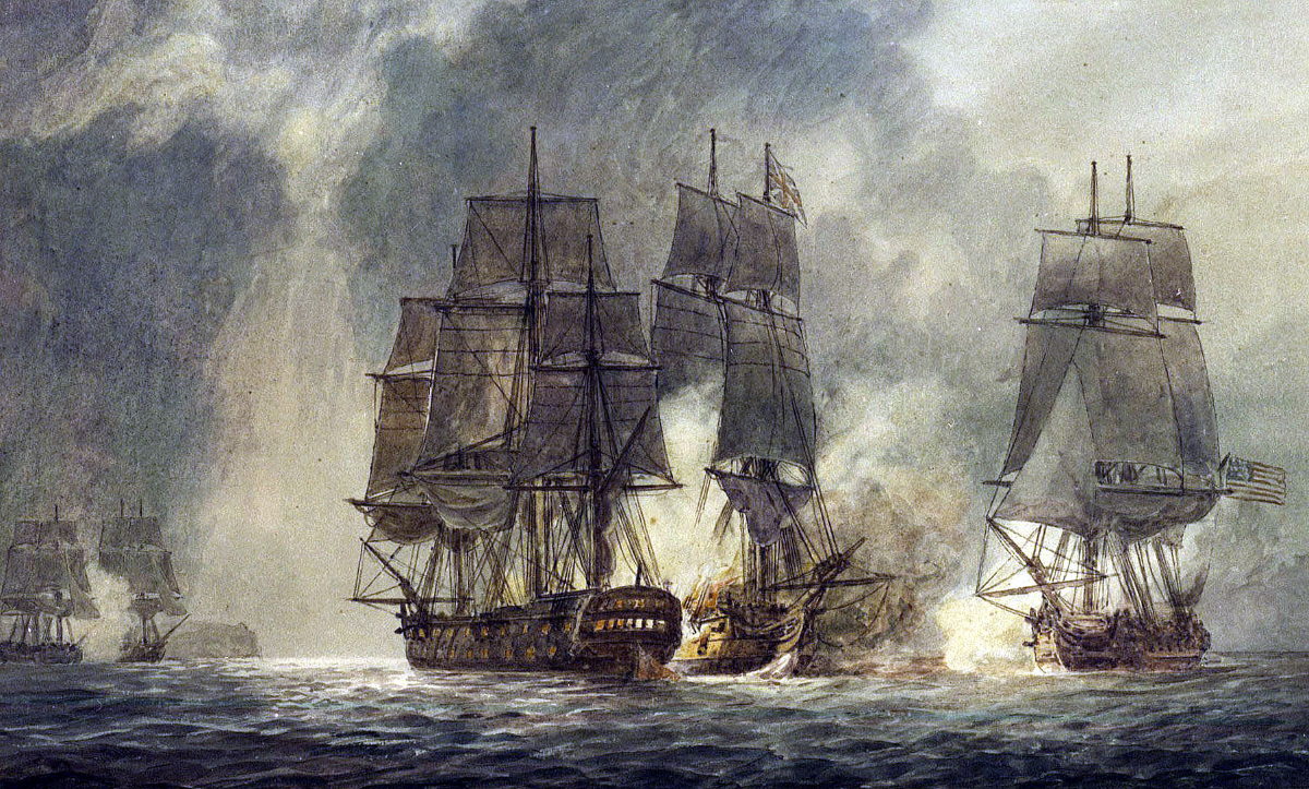 Frigates Bonhomme Richard and Alliance vs HMS Serapis